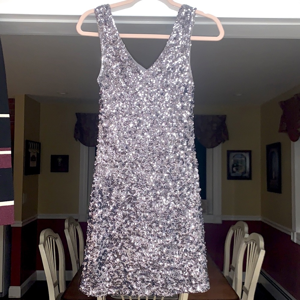 Gray Sequin Dress